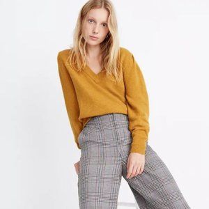 Madewell | Westgate V-Neck Sweater in Coziest Yarn Mustard Yellow Size M